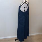 Original TY Wear vintage blue denim embroidered flowers jean overall dress Size 12P Photo 5