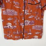 Katie Kime Toile New York Pajama Top Orange Women's Size XS Photo 4
