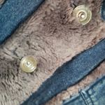 Bebe Late 90's denim jacket brown faux fur trim,rare!” Photo 8
