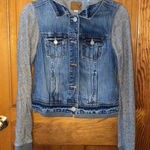 American Eagle EUC  Denim/Hoodie Jacket, Size Small Photo 0