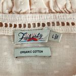 Faherty  Womens Willa Organic Cotton Top Size L Ruffle Trim Peasant Cottage Photo 6