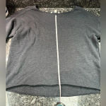 American Eagle  Y2K Grey Blue Cropped Floral Embroidery Sweatshirt Size Small S Photo 6