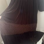 Rusttydustty Maxi Velvet Lace Long Sleeve Chocolate Brown V Neck Boho Dress 4XL Size 4X Photo 5