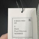 Theory  X Back Midi Dress Size 0 Black Fluid Ottoman Womens MSRP $375 Photo 7