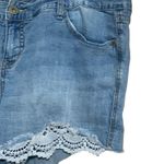 Torrid Shorts Womens 18 Blue Stretch Lace Hem Distressed Cutoff Bottoms Ladies Photo 1