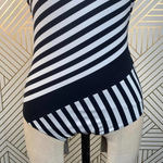 ZARA Swimsuit Black and White Striped One-Piece Bathing Suit Size Small Photo 4