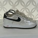 Nike  Air Force 1 Pewter‎ Pearl Metallic Low Wedding Sneaker Women's Size 8 Photo 4