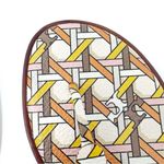 Tory Burch Welt Pink Yellow Geometric Print Leather Miller Sandal Size 8.5 Photo 6