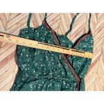 Billabong  Floral Maxi Dress Green White Spaghetti Straps Wrap Large Sundress Photo 3