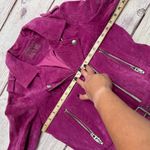 BLANK NYC  Suede Moto Jacket Fuchsia Size Small Photo 6