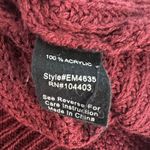 Sweet Wanderer Waffle Knit Women's Burgundy Sweater Size Large Photo 3
