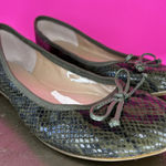 Banana Republic  Snake Embossed Green Leather Ballet Flat Sz 9 Photo 0