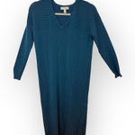 ASOS Teal Knit Midi Sweater Dress 0 Long Sleeve Cozy Minimalist Winter Style Photo 0