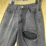 Nasty Gal Collection Black Wash Distressed Jeans Size 38 Photo 2