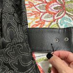 Spense women's 10 black gold metallic v neck sleeveless dress belt bow shoulder Photo 4