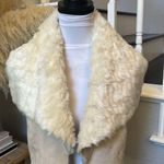 Bebe Women’s Light Camel Reversible Faux Fur Suede Vest Open Front Size XS Photo 1