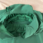 Lou & grey Stretch Woven Forest Green Sleeveless Zip Neck Mini Dress Size S Photo 8