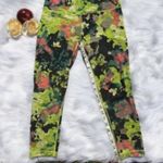 None Green Abstract Workout Running Leggings Size Small Photo 0