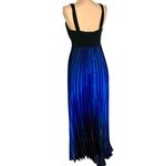 Betsy and Adam  Whimsigoth Pleated Gown 6 Regency Flowy Coquette Balletcore Blue Photo 5