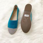 Schutz NEW  Cherie Embellished Cap Toe Espadrille Turquoise Blue Photo 6