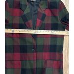 Vintage Wool blend Blazer Shoulder Pads Size 15/16 Red Green Black Photo 6
