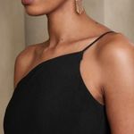 Banana Republic  Asymmetrical One Shoulder Flounce Maxi Dress Black 4 NEW $140 Photo 2