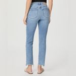Paige  Denim Cindy High Rise Straight Leg Destroyed Raw Hem Jeans in Mel Size 24 Photo 4