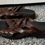 Timberland  Women’s Brown Braided Leather Sandals Smart Comfort System Size‎ 7.5 Photo 0