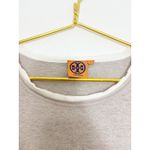 Tory Burch Hemp Cotton Jeweled Short Sleeve Size Large Beaded Cuff Lightweight Photo 4