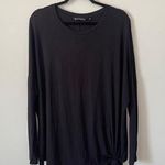 Athleta  Black Long Sleeve Tunic Top with Side Knot Sz Medium Photo 0