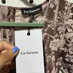 NWT En Saison Purple brocade mini dress size medium Photo 1