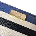 Kate Spade Darci Laurel Way Zip Around Wallet Striped Leather Blue White Photo 1