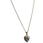 NWT SWAROVSKI CRYSTAL Gold Tone Heart Necklace Photo 1