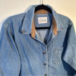 basic editions  Denim Button Down Shirt Vintage Womans XL Photo 2
