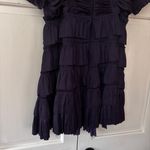 Ulla Johnson Lucette Dress Royal Purple Lago Size 10 Corset Pleated Satin Ruffle Photo 14