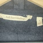 Soft Surroundings Aveline Jacket Large Black Wool Blend Shawl Collar Snap Front Photo 4