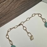 Swavorski Swarovski Crystal Blue Bead & Enamel Necklace Gold Tone (Swan Signed) Photo 13