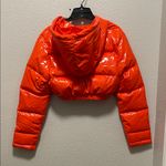 Shane Justin Puffer Half Jacket Size Medium Orange Photo 4
