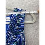 Nine West  Women's Dress Sleeveless Blue V Neck Pleated Drop Waist Size 2 Lined Photo 6