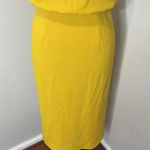 Dress the Population Alondra Blouson Sheath Dress in Marigold Size X-Small Photo 8