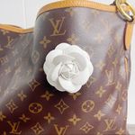 Camellia Flower Vegan Leather Bag Charm Photo 0