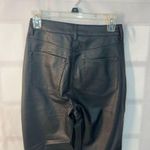 H&M NWT Black Vegan Faux Leather High Waist Straight Leg Pants Size 4 Photo 5
