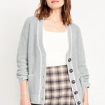 Old Navy Relaxed Cardigan Sweater, Size Medium, Crème De La Crème Photo 1