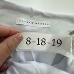 Susana Monaco  Top Womens X Small White Blue‎ Off Shoulder Peasant Blouse Photo 5