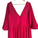 Teri Jon by Rickie Freeman Fuchsia Chiffon Pleated V Photo 11