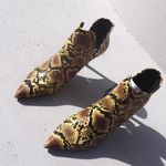 ZARA Snake Print Ankle Bootie Photo 8