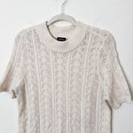 Torrid [] Cream Pointelle Open Knit Crew Neck Short Sleeve Pullover Sweater Sz 0X Photo 4