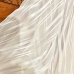 George ME NWT By Mark Eisen IVORY Long Sleeve ruffled Button Down shirt xL White Photo 7