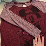 Disney Parks Minnie Kiss Lightweight Sweater Women's Size Small Maroon Heathered Photo 4