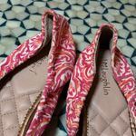 EUC J McLaughlin Mercer Ballet Flats Pink Floral Pattern Bow Accent Women's 8.5 Photo 4